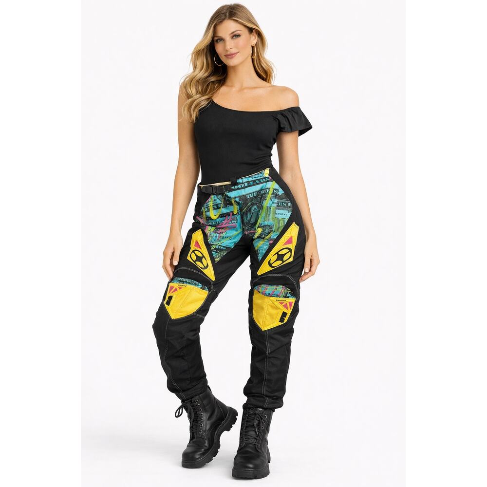 No Fear Motocross Pants 26 Neon Graffiti ATV Dirt Bike Riding Gear